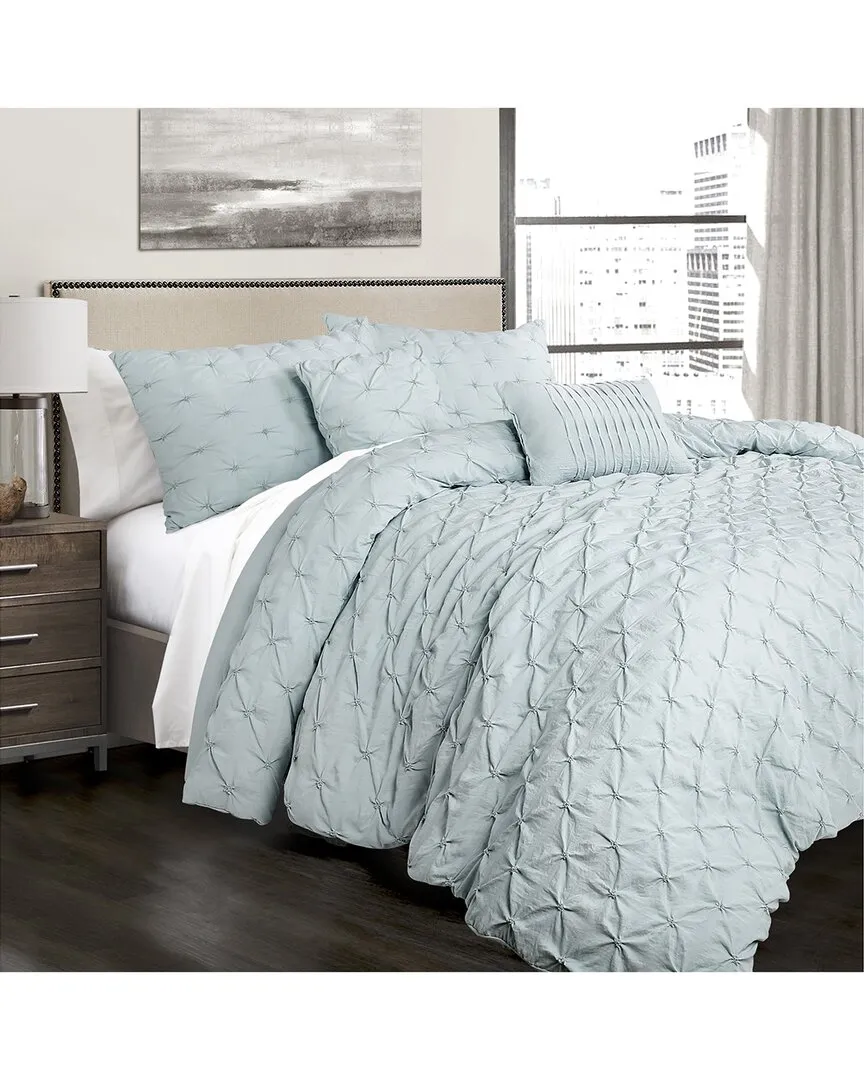 Ravello Pintuck Comforter Set - Blue, Polyester