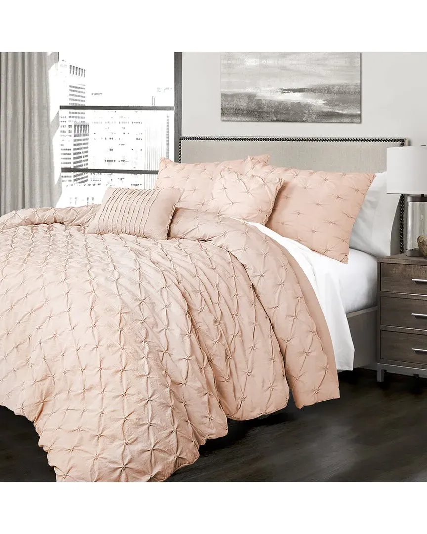 Ravello Pintuck Comforter Set - Blush, Polyester