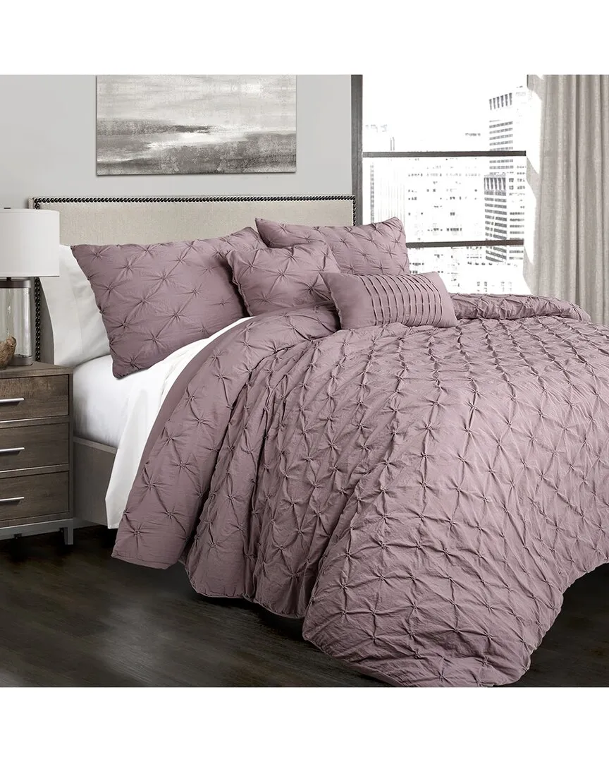 Ravello Pintuck Comforter Set - Brown, Polyester image