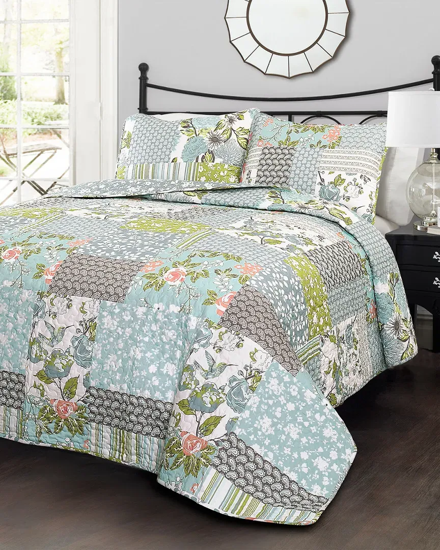 Roesser Quilt Set - Blue, Cotton