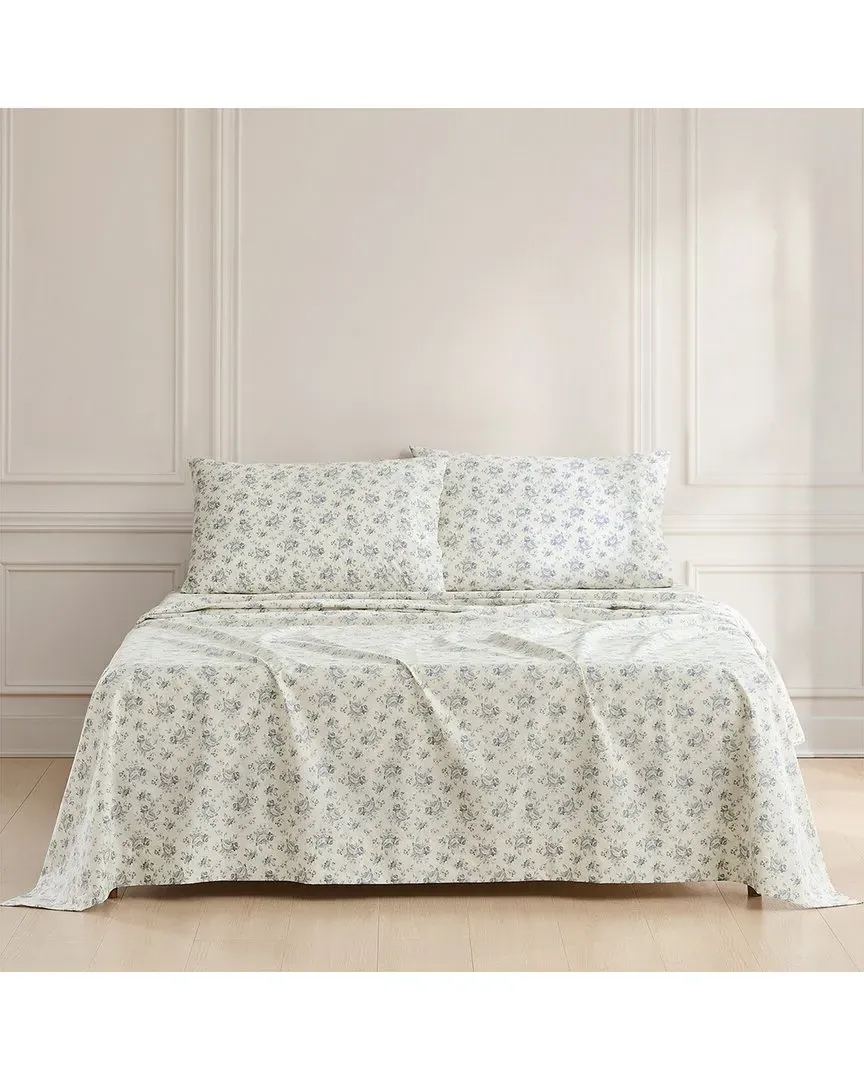Rose Garden Cotton Sheet Set - Blue image