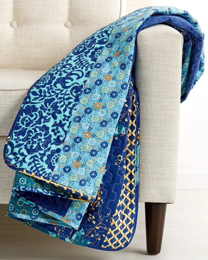 Royal Empire Throw - Peacock, Cotton image