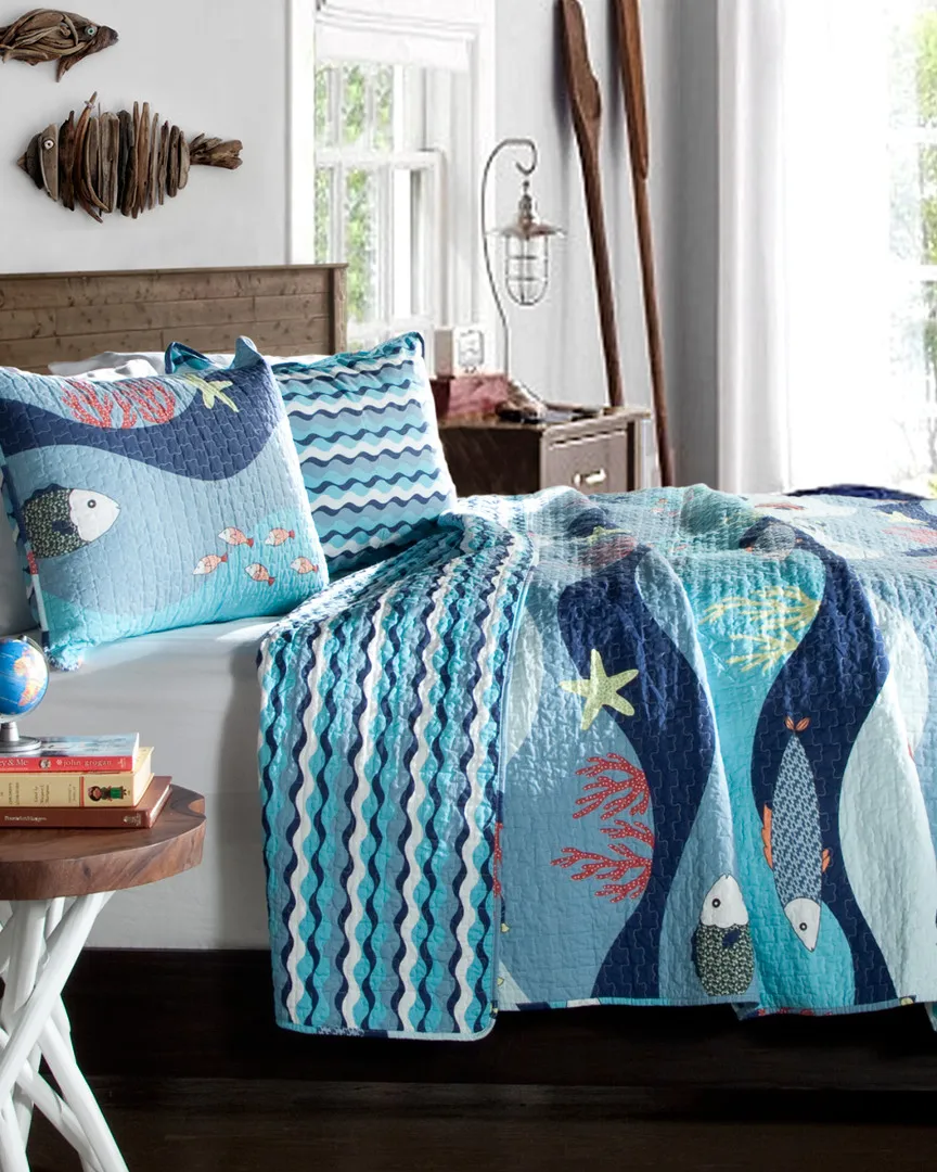 Sealife Quilt Set - Blue, Cotton