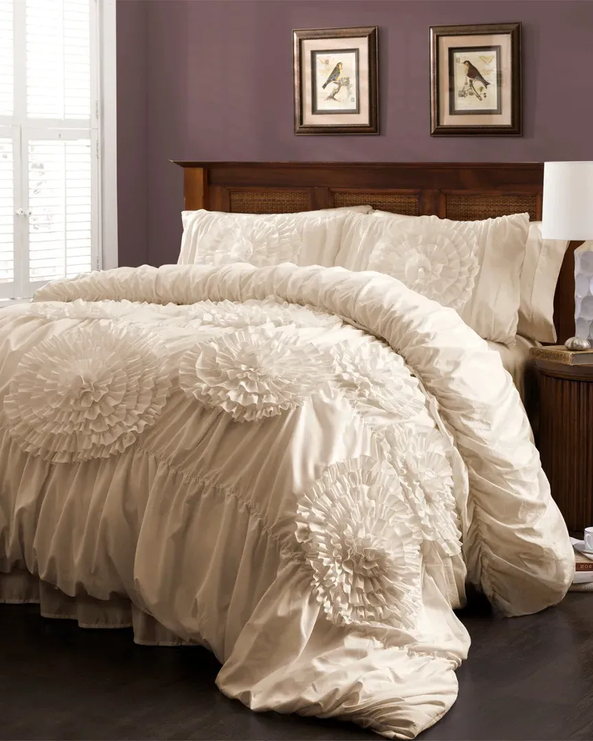 Serena 3pc Comforter Set - Ivory, Polyester