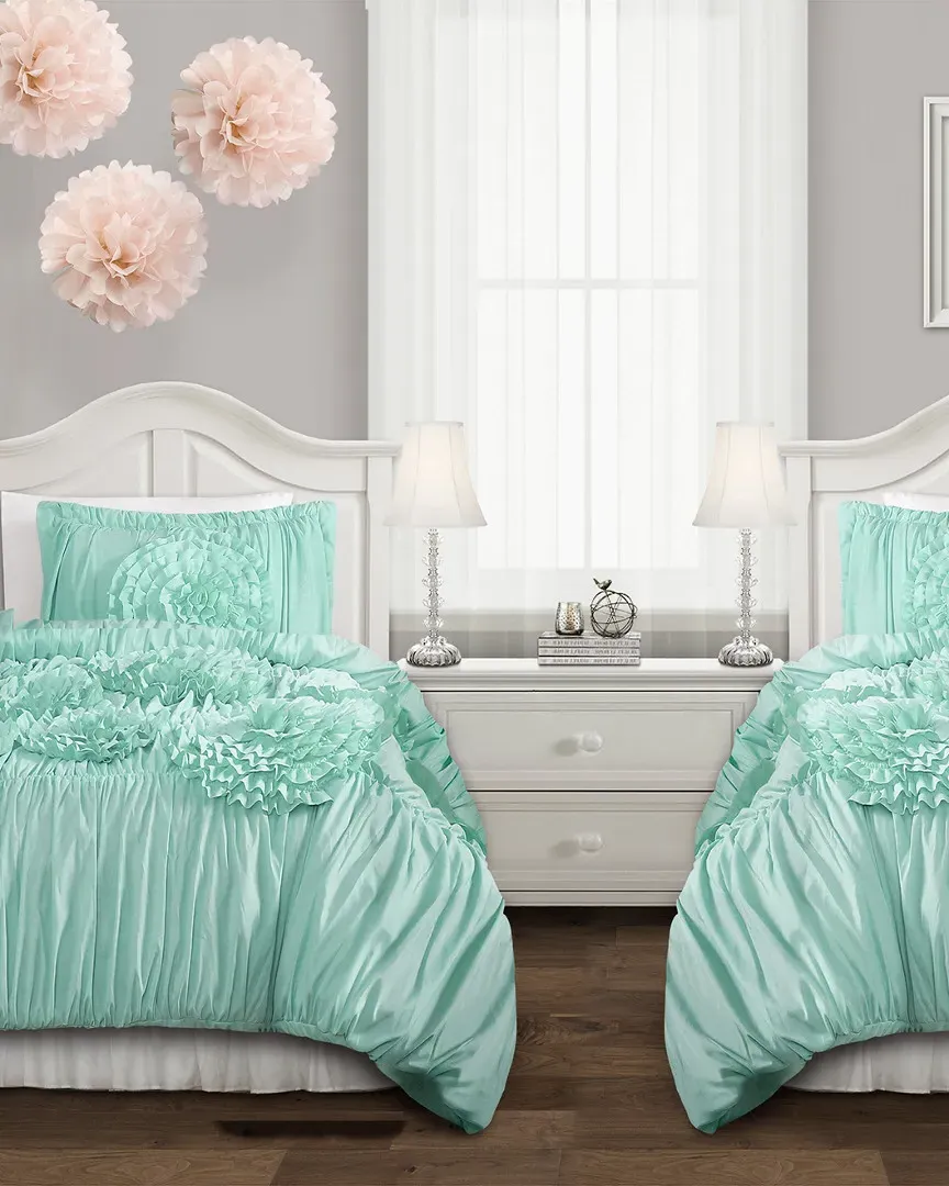 Serena Full/Queen Comforter Set - Aqua