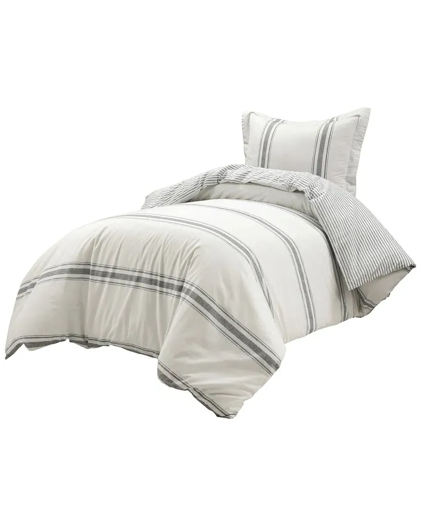 Twin XL Duvet Cover Set with Pillow Sham - Gray, Cotton