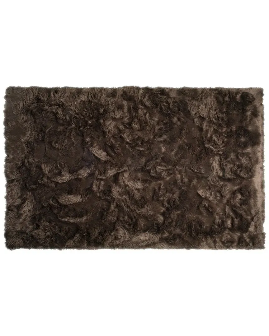 Arlington Rectangular Faux Fur Rug Machine Washable - Chocolate image