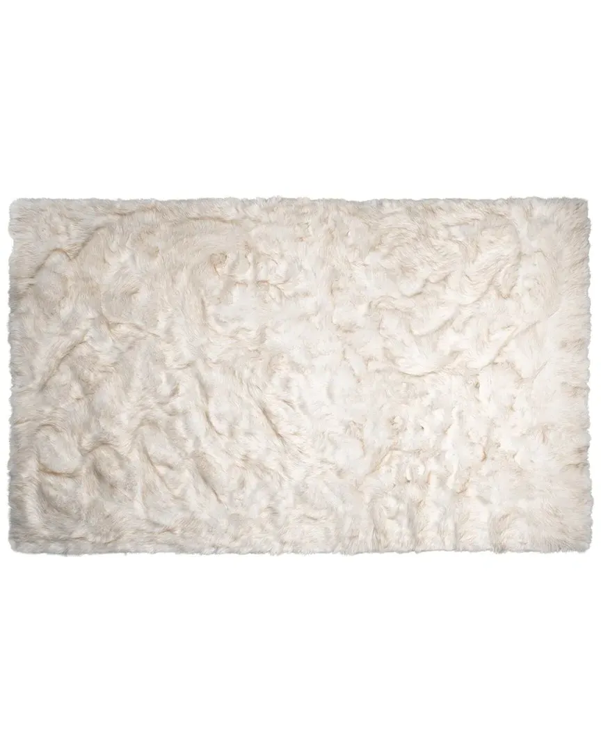 Arlington Rectangular Faux Fur Rug Machine Washable - Tan