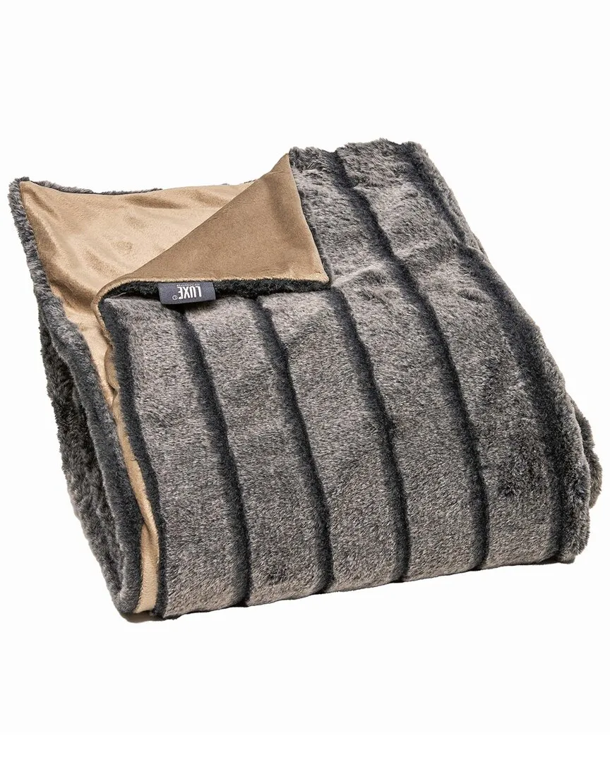 Couture Throw - Grey, Faux Fur image