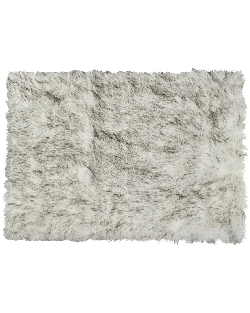 Hudson Machine Washable Faux Fur Rug - Gradient Grey