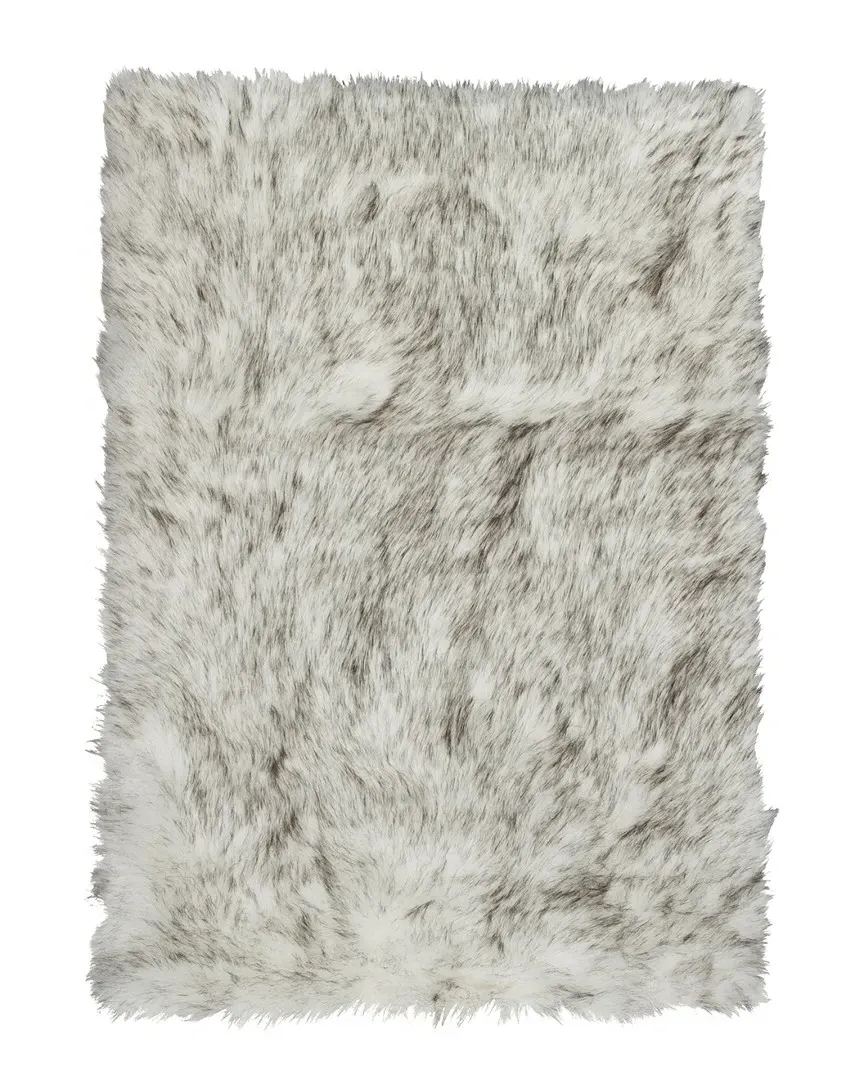 Hudson Machine Washable Faux Fur Rug - Gradient Grey