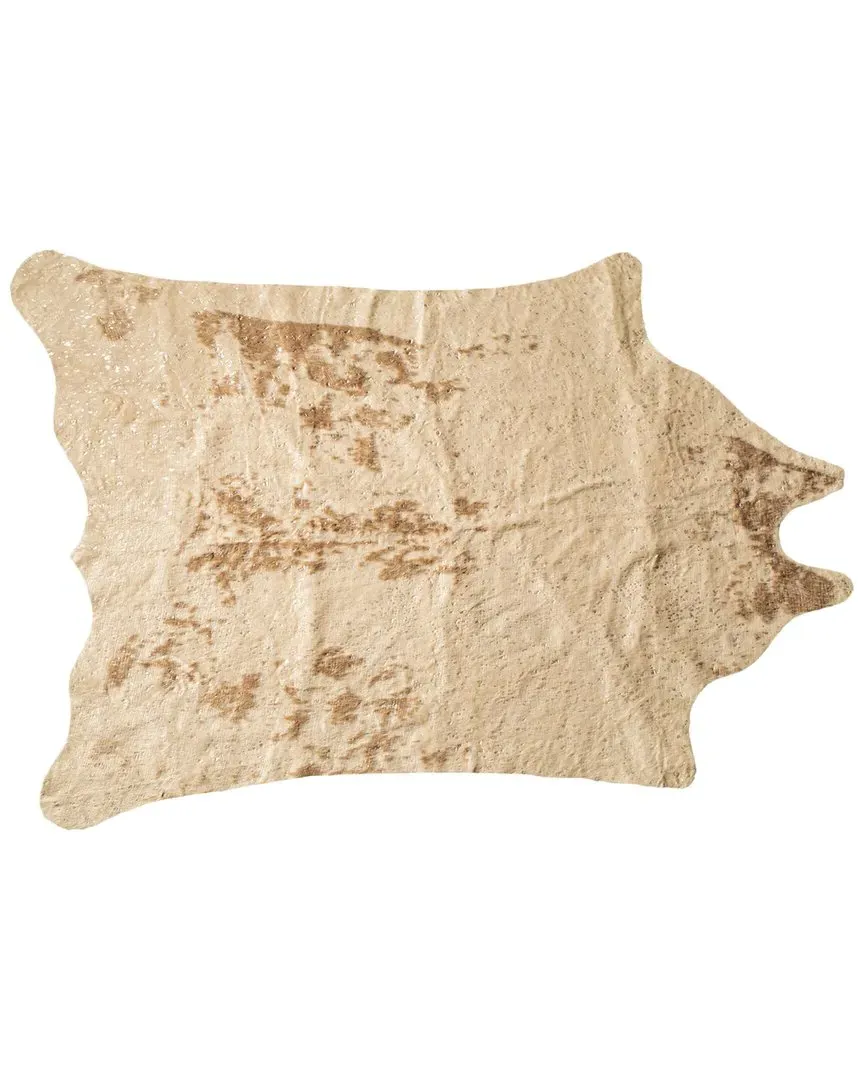 Machine Washable Faux Cowhide Rug - Off-White, Acrylic