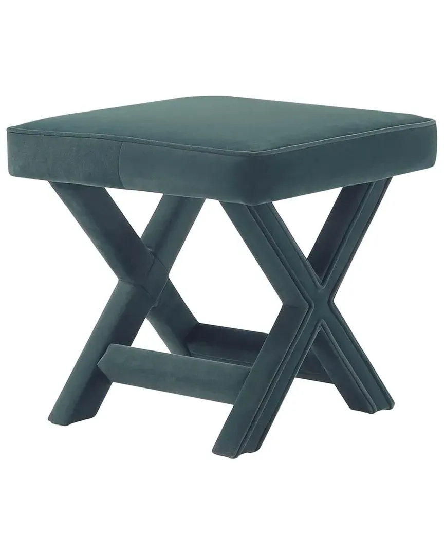 Abigail Upholstered Bench - Green, Velvet image