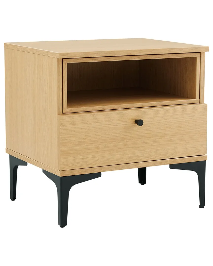 Amara Nightstand with Drawer - Brown, MDP image