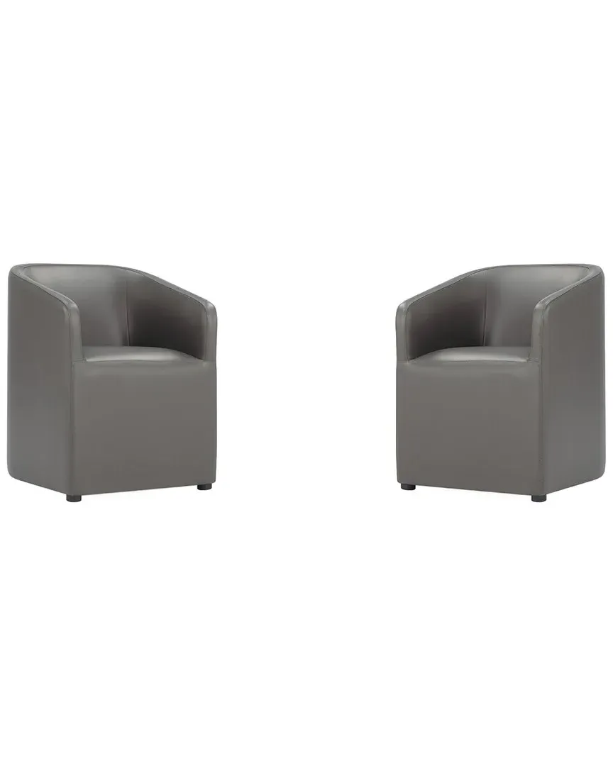 Anna Round Dining Armchairs Set of 2 - Pewter