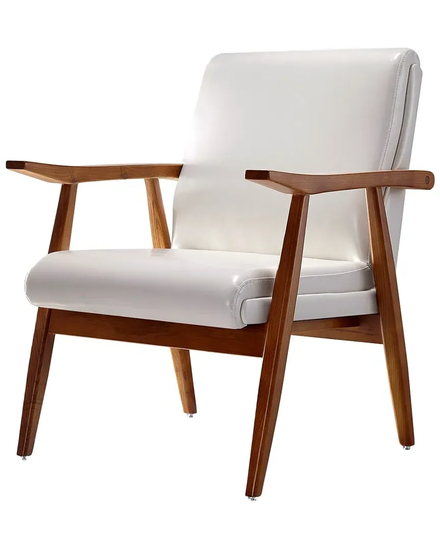 ArchDuke Accent Chair - White, Beech Wood image