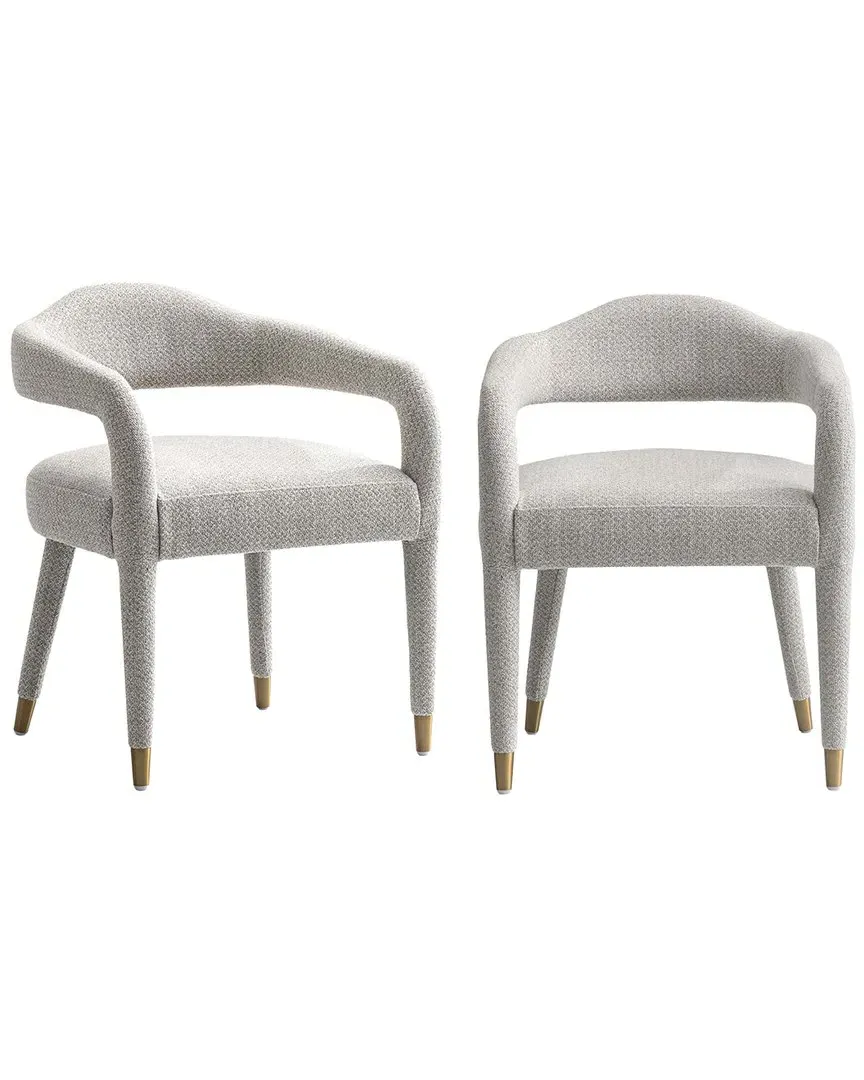 Aspen Tweed Dining Armchair - Silver, Birch Wood