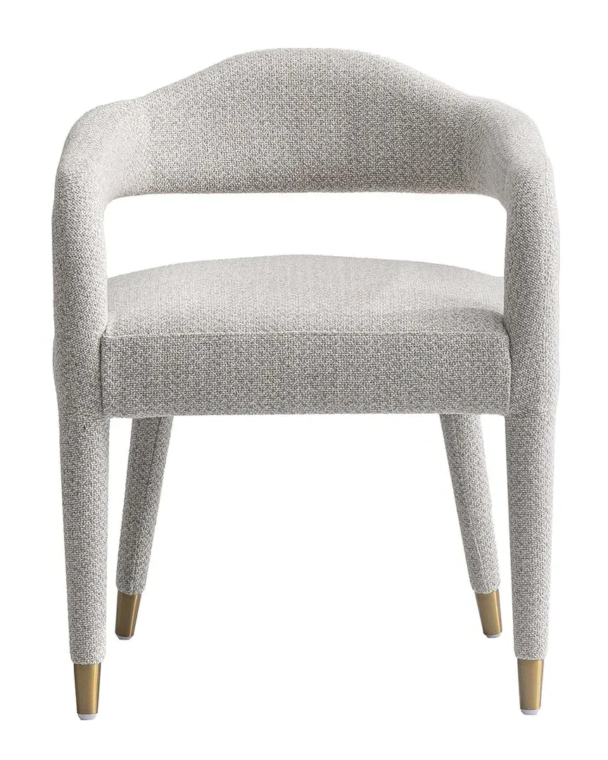 Aspen Tweed Dining Armchair - Silver, Birch Wood