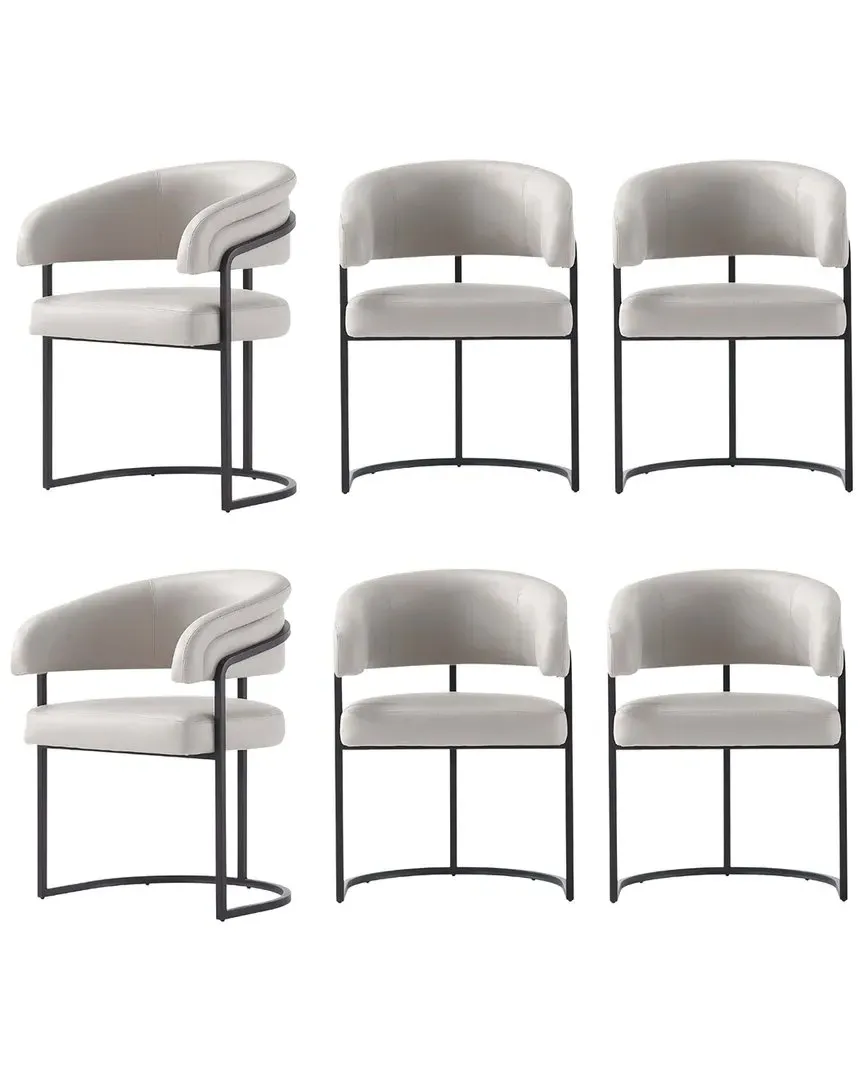 Augusta Dining Chairs Set of 6 - Light Grey image
