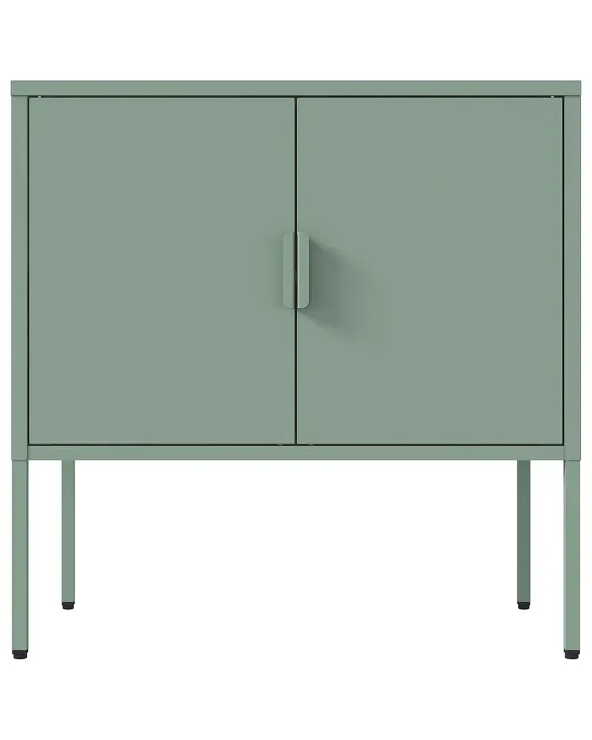 Ava Accent Cabinet with 2 Adjustable Shelves - Green, Steel