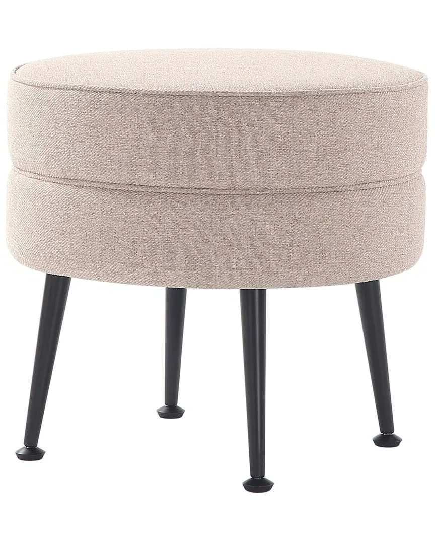 Bailey Upholstered Ottoman - Oatmeal, Polyester Blend