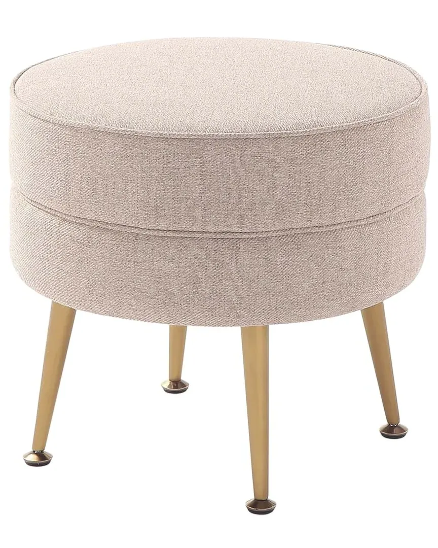 Bailey Upholstered Ottoman - Oatmeal, Polyester Blend