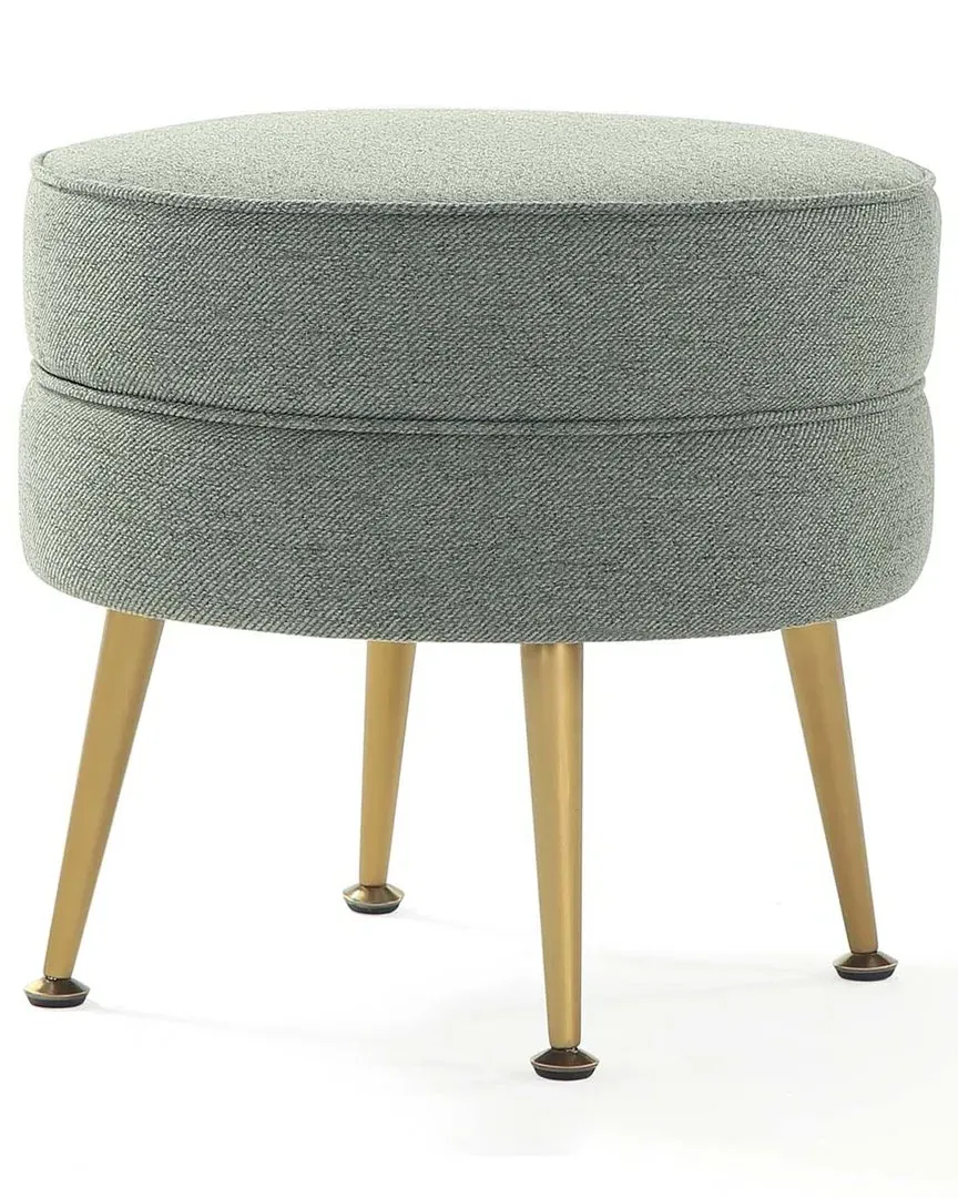 Bailey Upholstered Ottoman - Sage Green, Polyester Blend