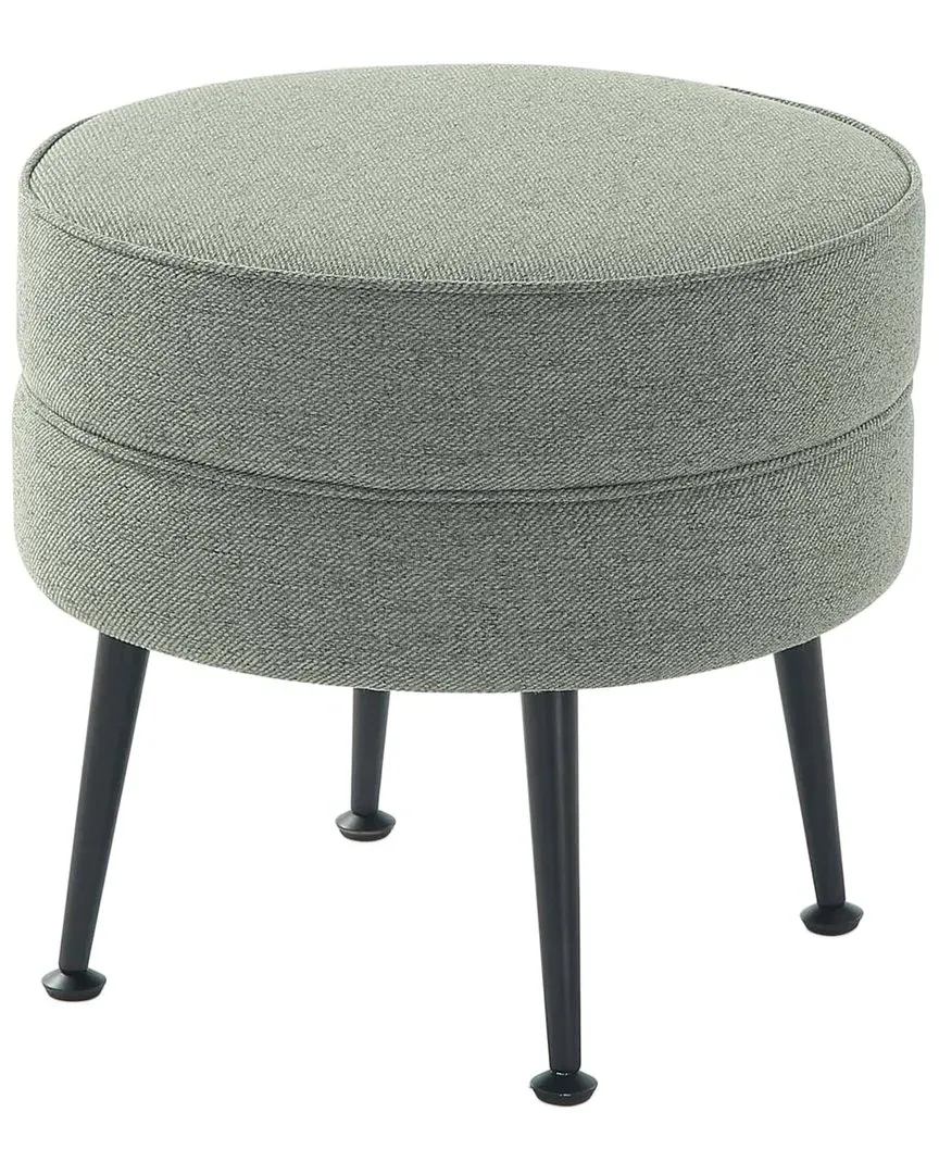 Bailey Upholstered Ottoman - Sage Green, Polyester Blend