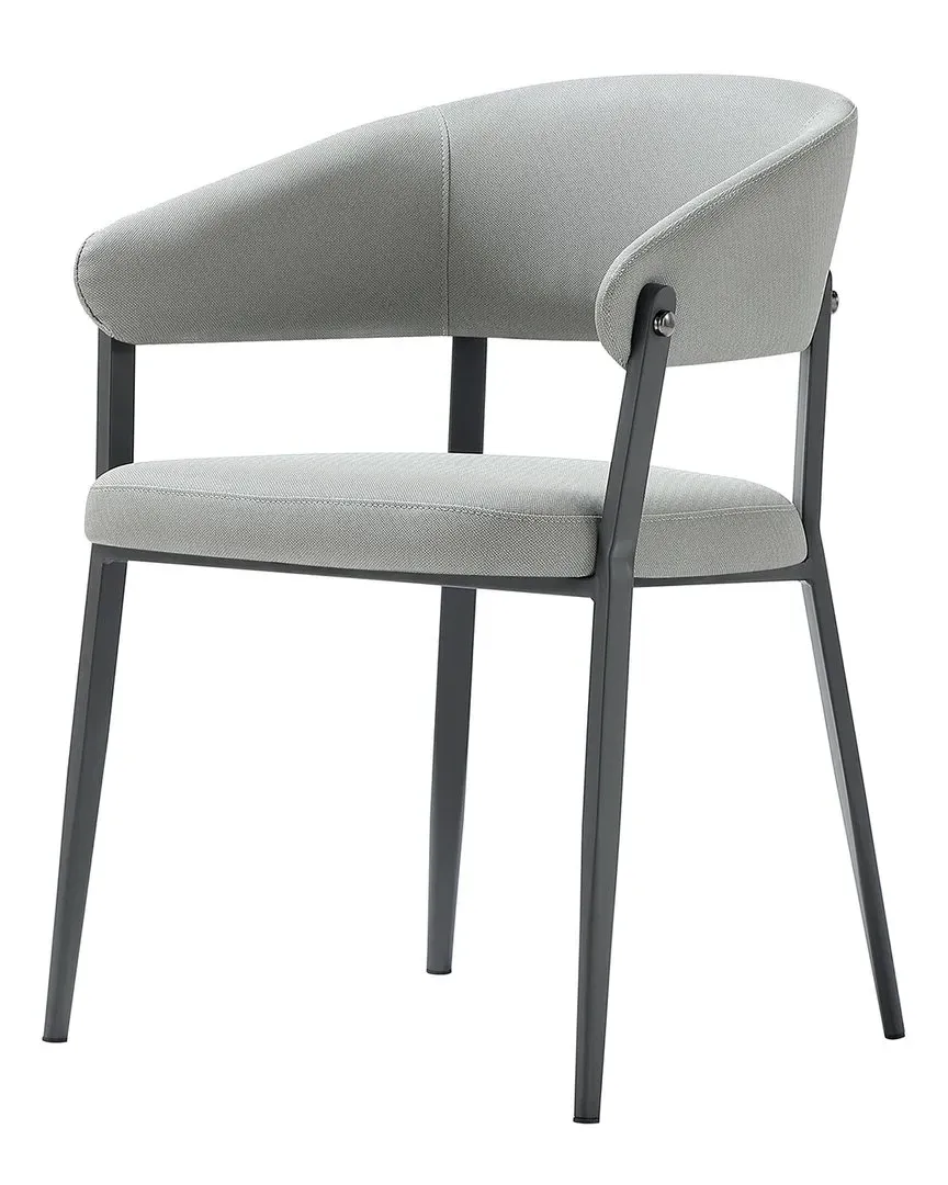 Belle Textured Leatherette Dining Chair - Stone Grey image