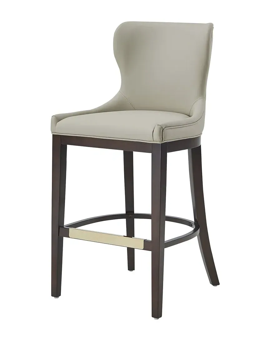 Blair Barstool with Backrest - Stone, Leatherette