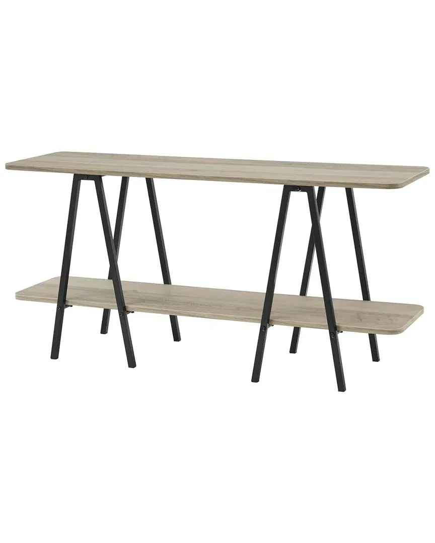 Celine Sideboard with Open Shelves - Rustic Grey, MDF