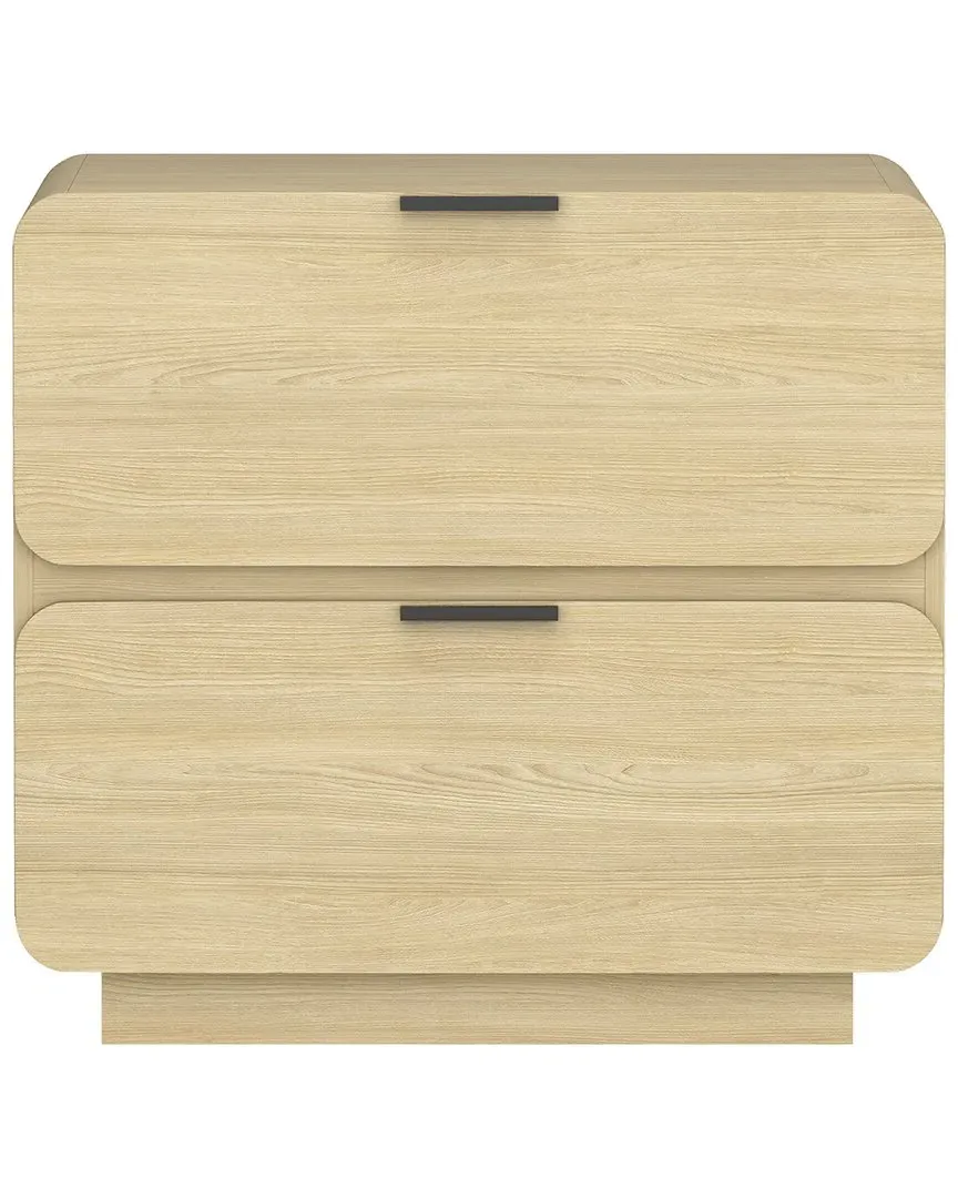 Chrystie Nightstand with 2 Drawers - Natural image