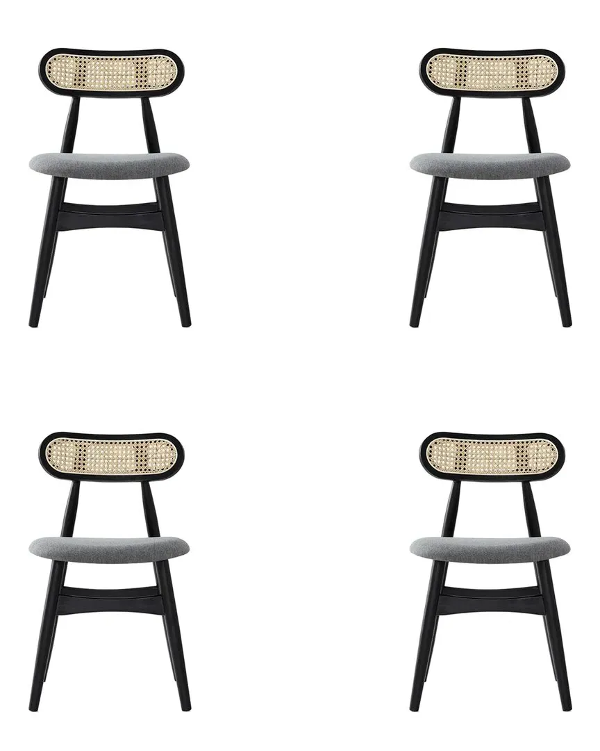 Colbert Set of 4 Dining Chairs - Black, Ash Wood image