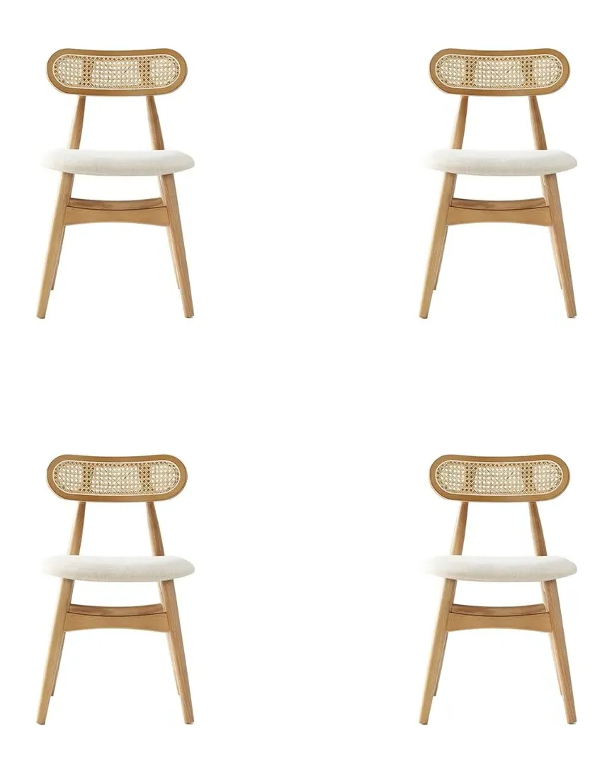 Colbert Set of 4 Dining Chairs - Natural, Ash Wood