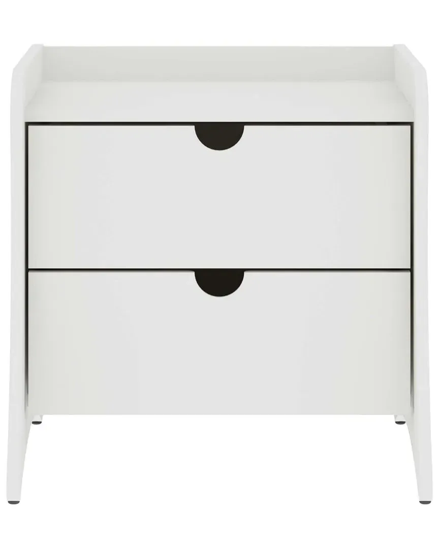 Coney 2-Drawer Nightstand - White, MDF image