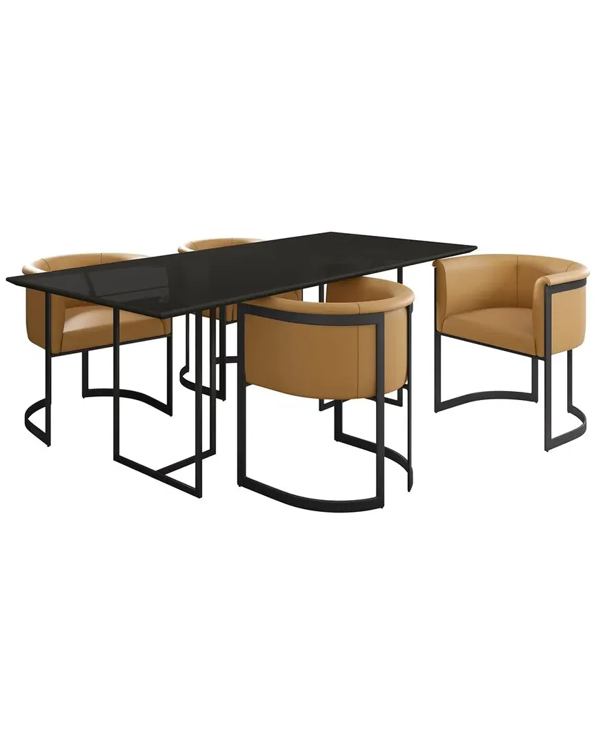 Corso Dining Chair - Tan, Metal