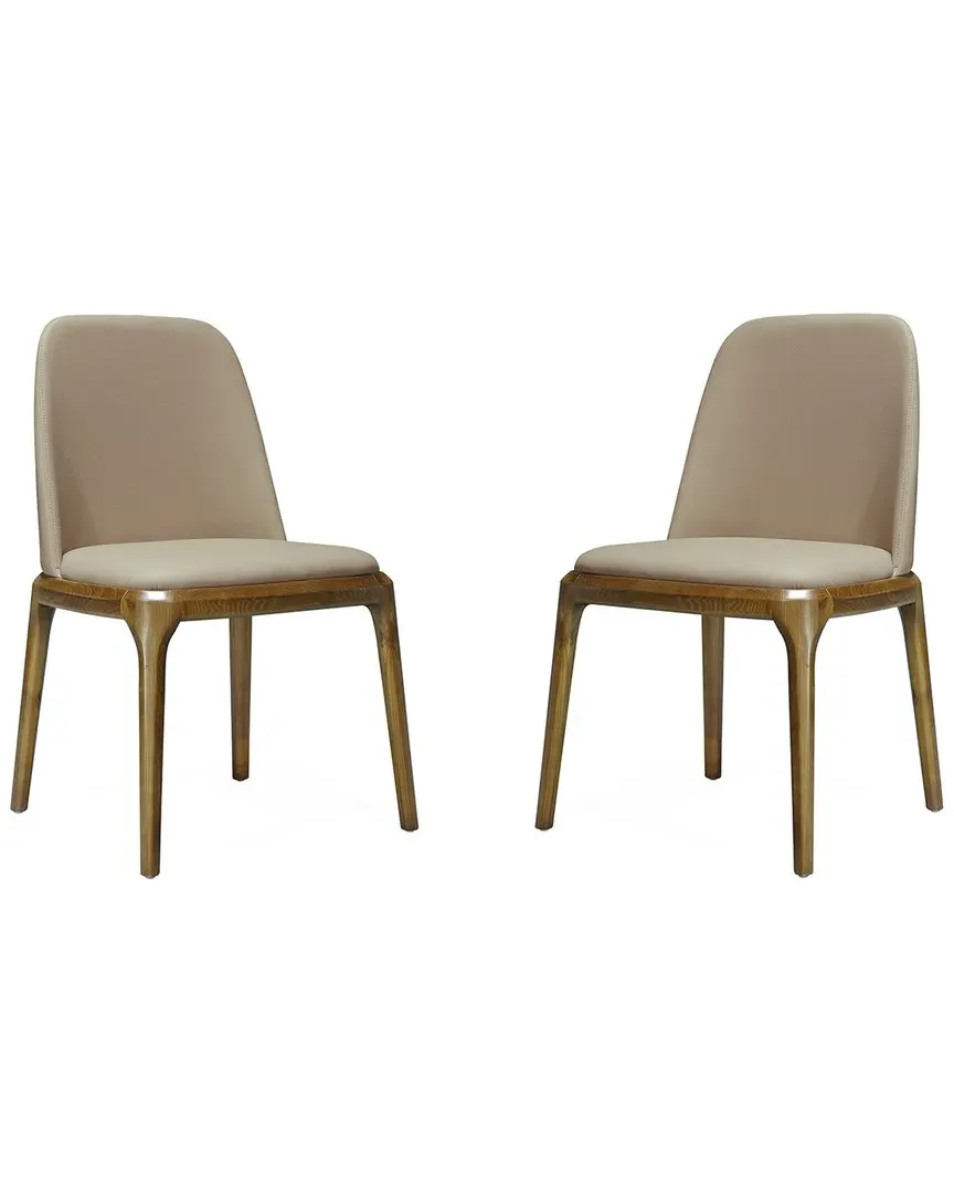 Courding Set of 2 Dining Chairs - Tan, Ash Wood image