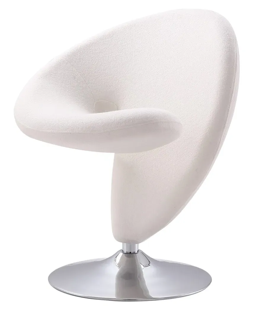 Curl Accent Chair - Cream, Metal