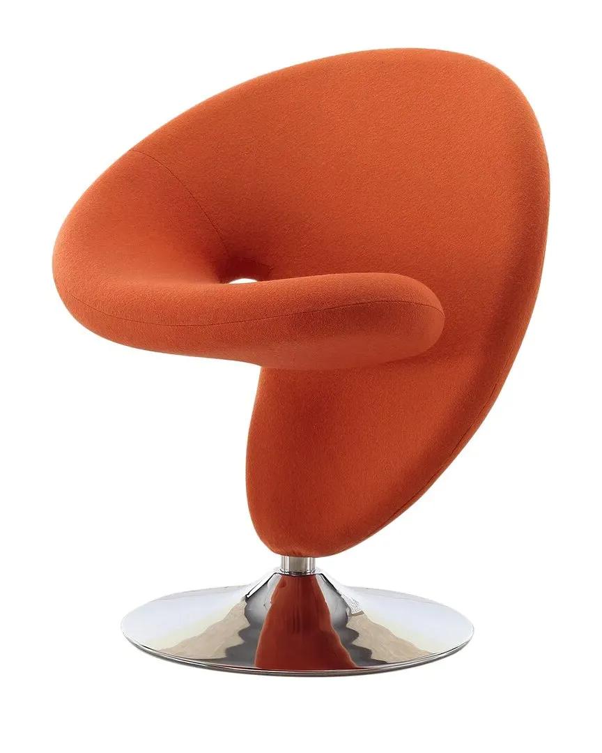 Curl Accent Chair - Orange, Metal