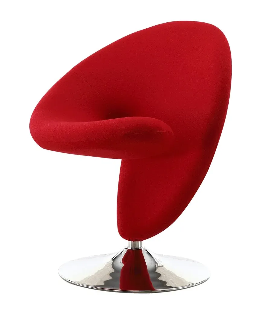 Curl Accent Chair - Red, Metal