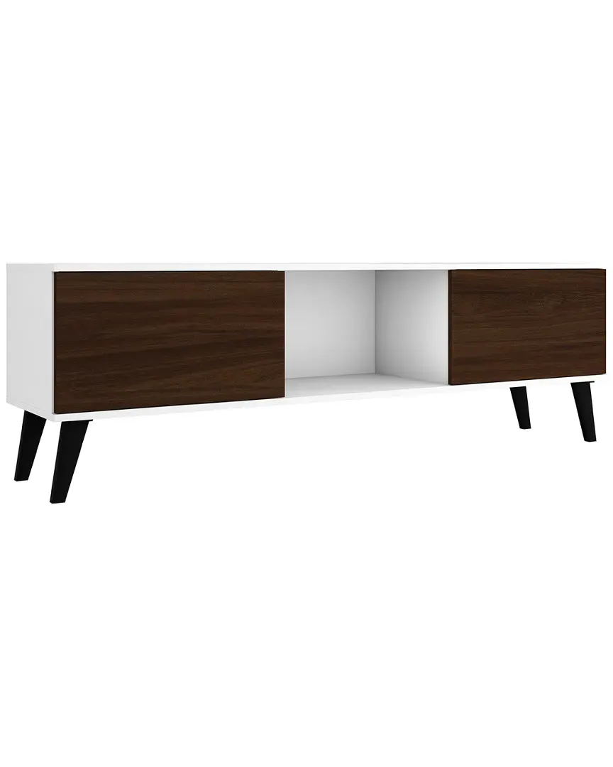 Doyers TV Stand - White, Nut Brown image