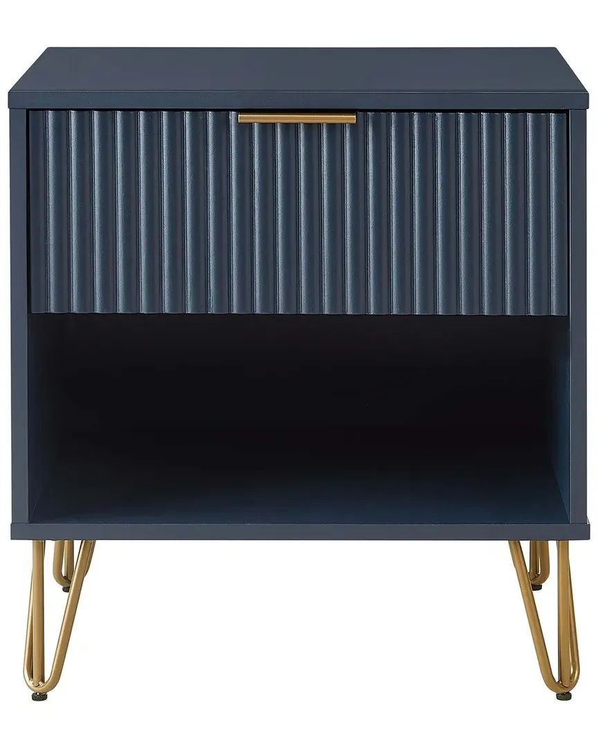 Dumbo 1.0 Nightstand with Drawer - Blue, MDF