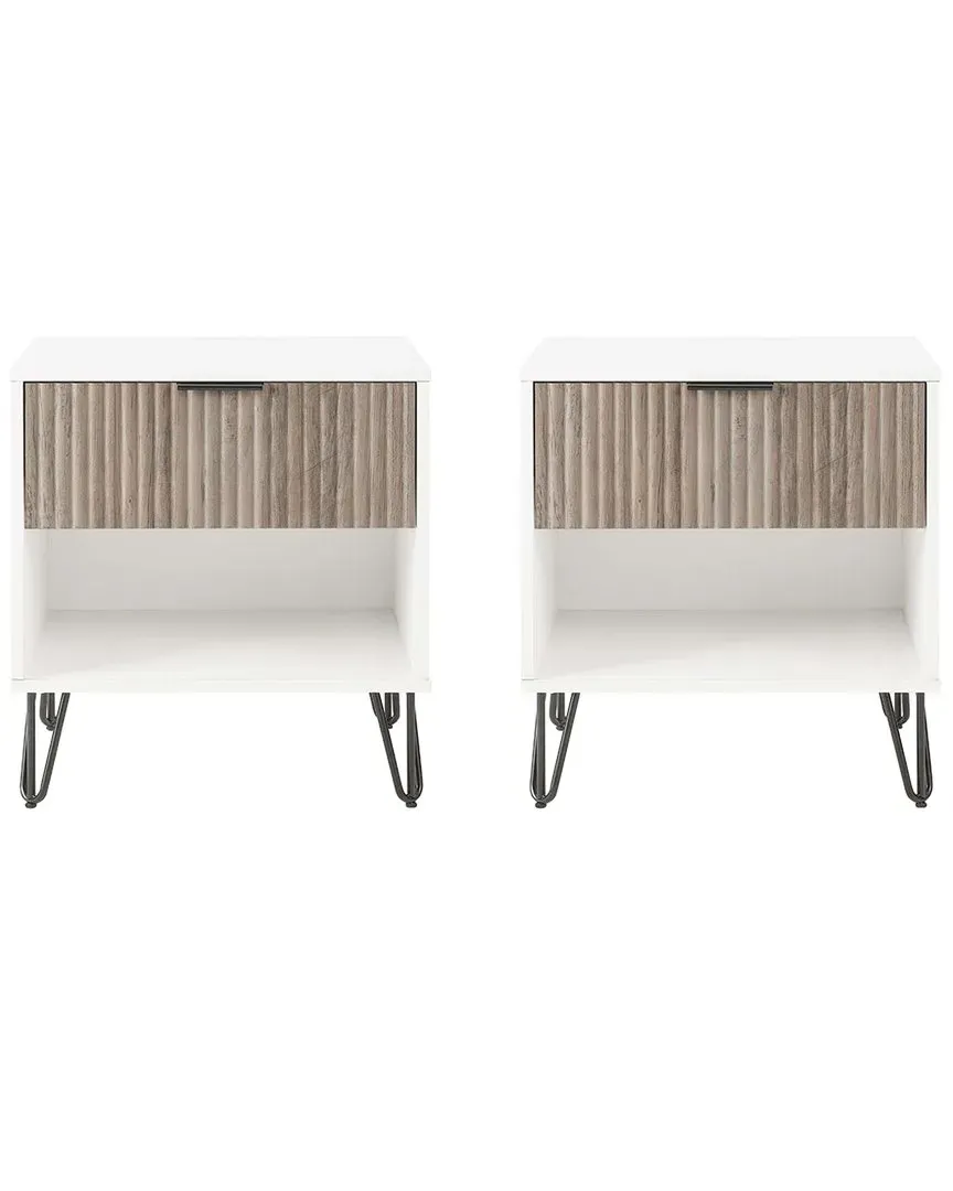 Dumbo 1.0 Nightstand with Drawer - White, MDF