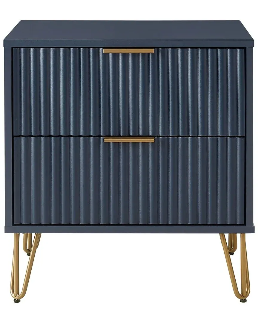 Dumbo 2.0 Nightstand with Drawers - Blue, MDF