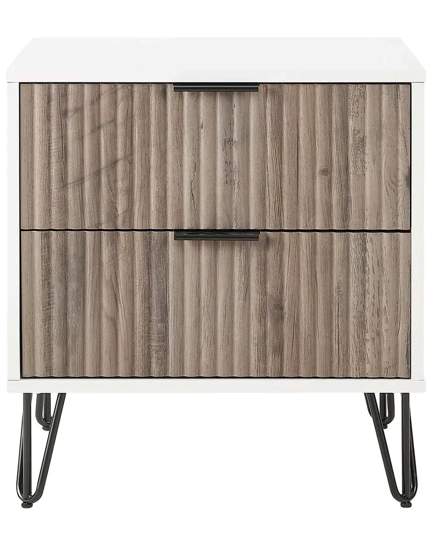 Dumbo 2.0 Nightstand with Drawers - White, MDF