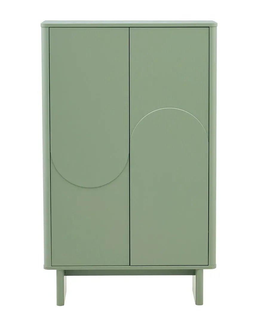 Ella Accent Cabinet with Storage - Sage Green, MDF