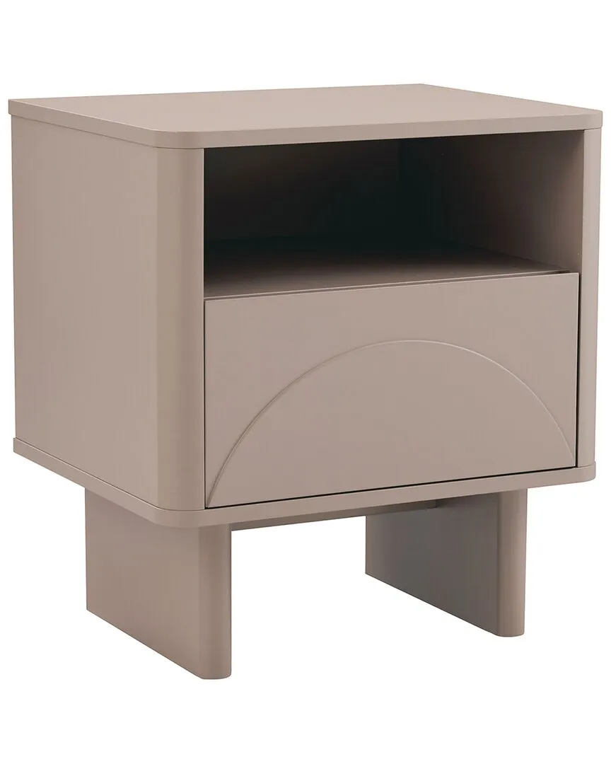 Ella Nightstand with Drawer - Brown, MDF image