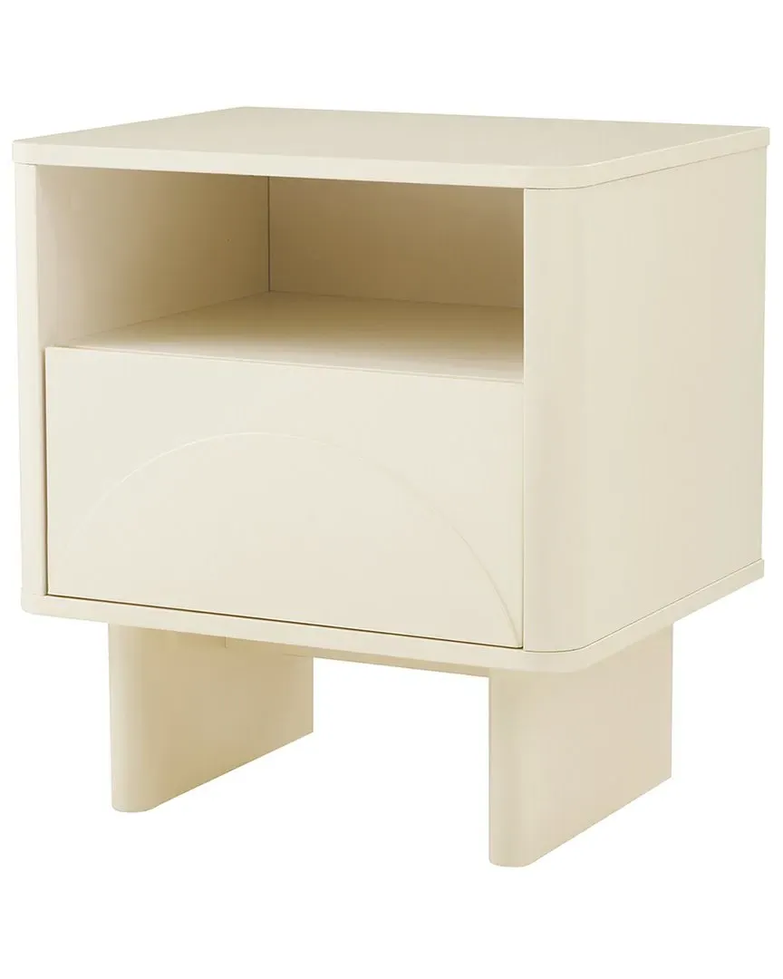 Ella Nightstand with Drawer - Cream, MDF