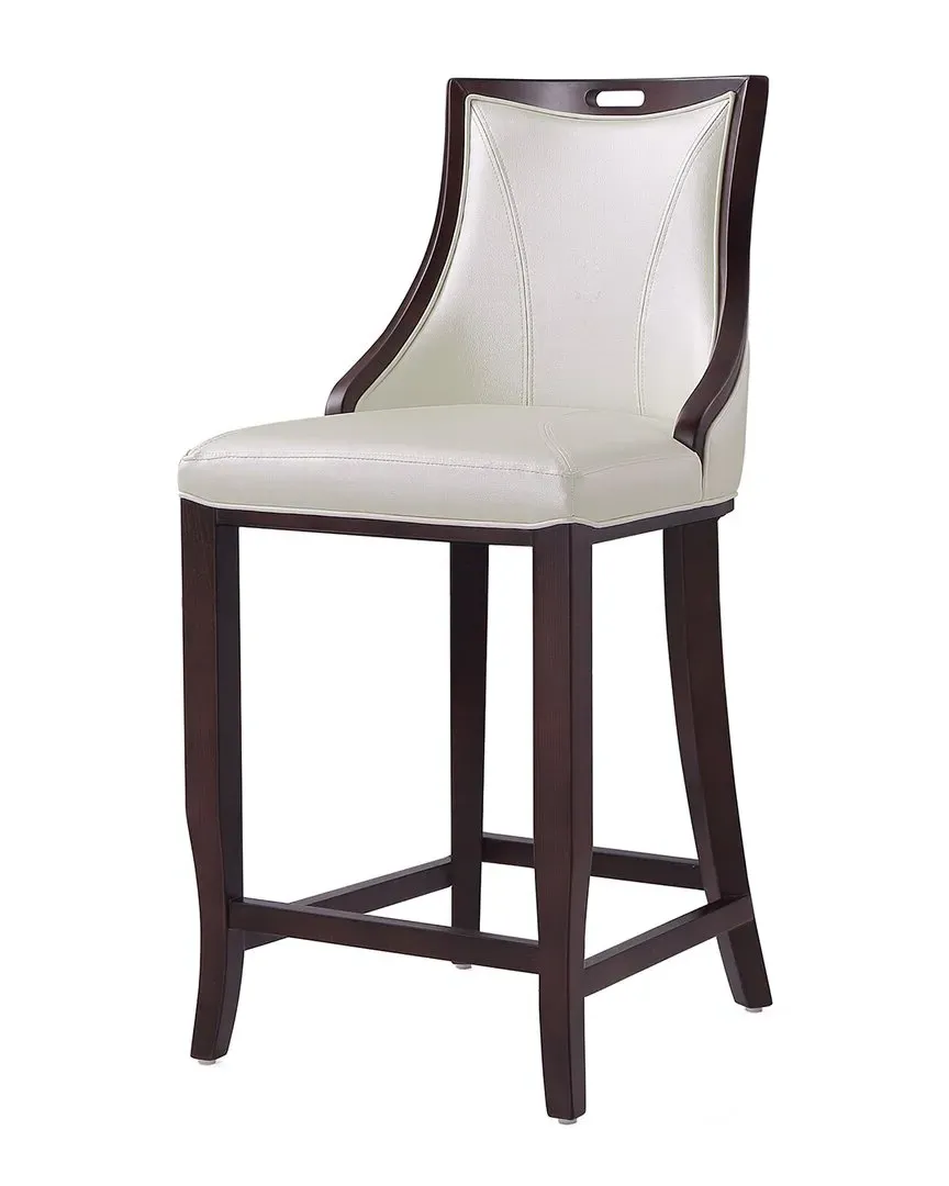 Emperor Bar Stool - Pearl White, Beech Wood