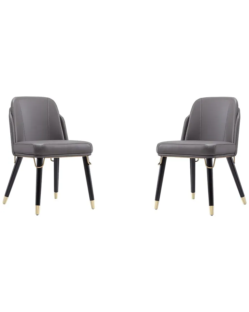 Estelle Set of 2 Dining Chairs - Pebble, Wood